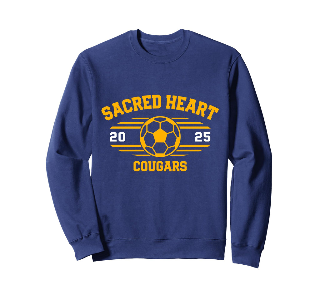 Sacred Heart Cougars Soccer Ball Sweatshirt - Custom Art Print Men Women - T-Shirt, Sweatshirt, Hoodie