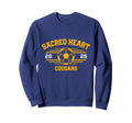 Sacred Heart Cougars Soccer Ball Sweatshirt - Custom Art Print Men Women - T-Shirt, Sweatshirt, Hoodie