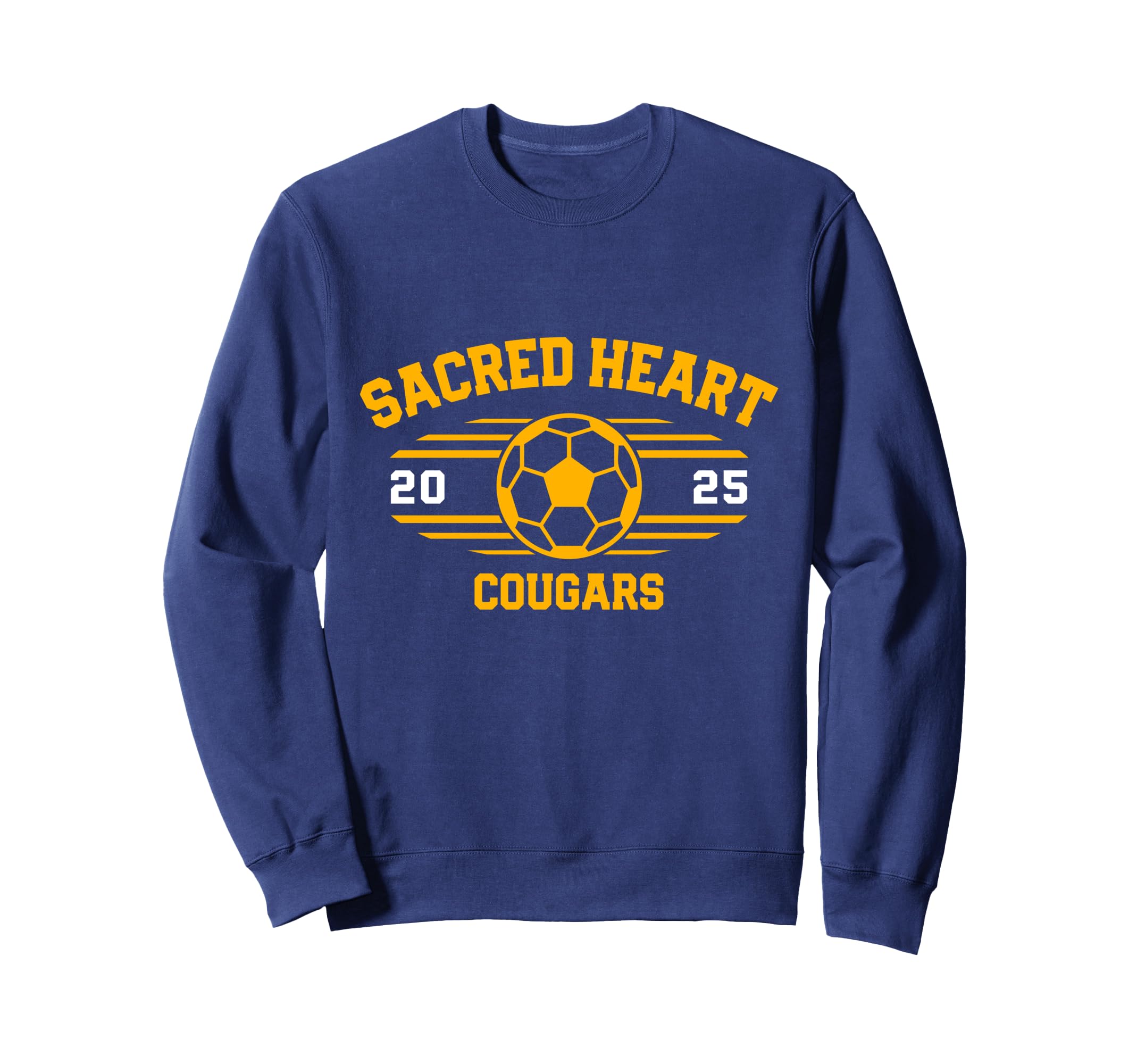 Sacred Heart Cougars Soccer Ball Sweatshirt - Custom Art Print Men Women - T-Shirt, Sweatshirt, Hoodie