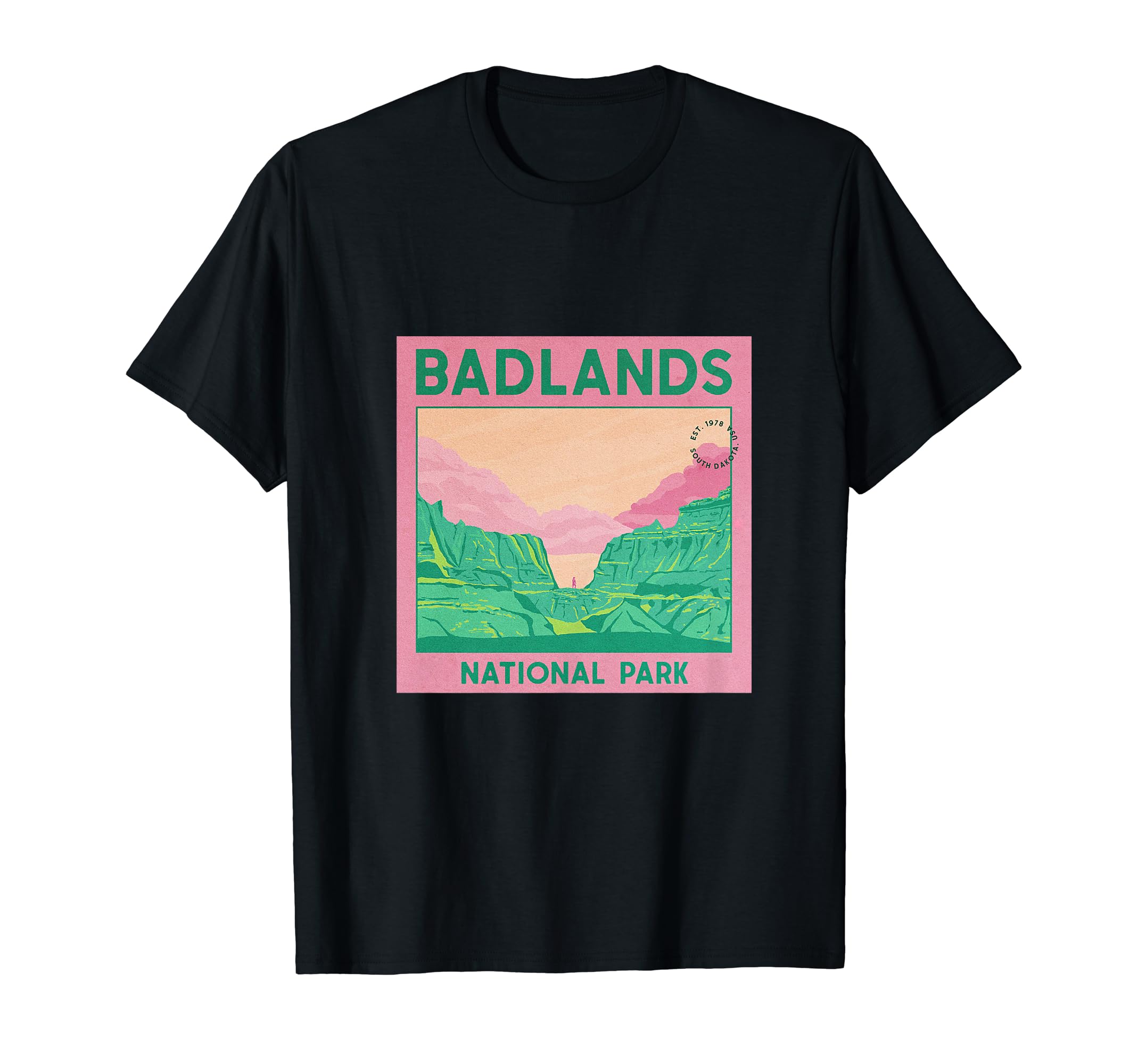 Badlands National Park Landscape South T-Shirt - Trendy Graphic Unisex - T-Shirt, Sweatshirt, Hoodie