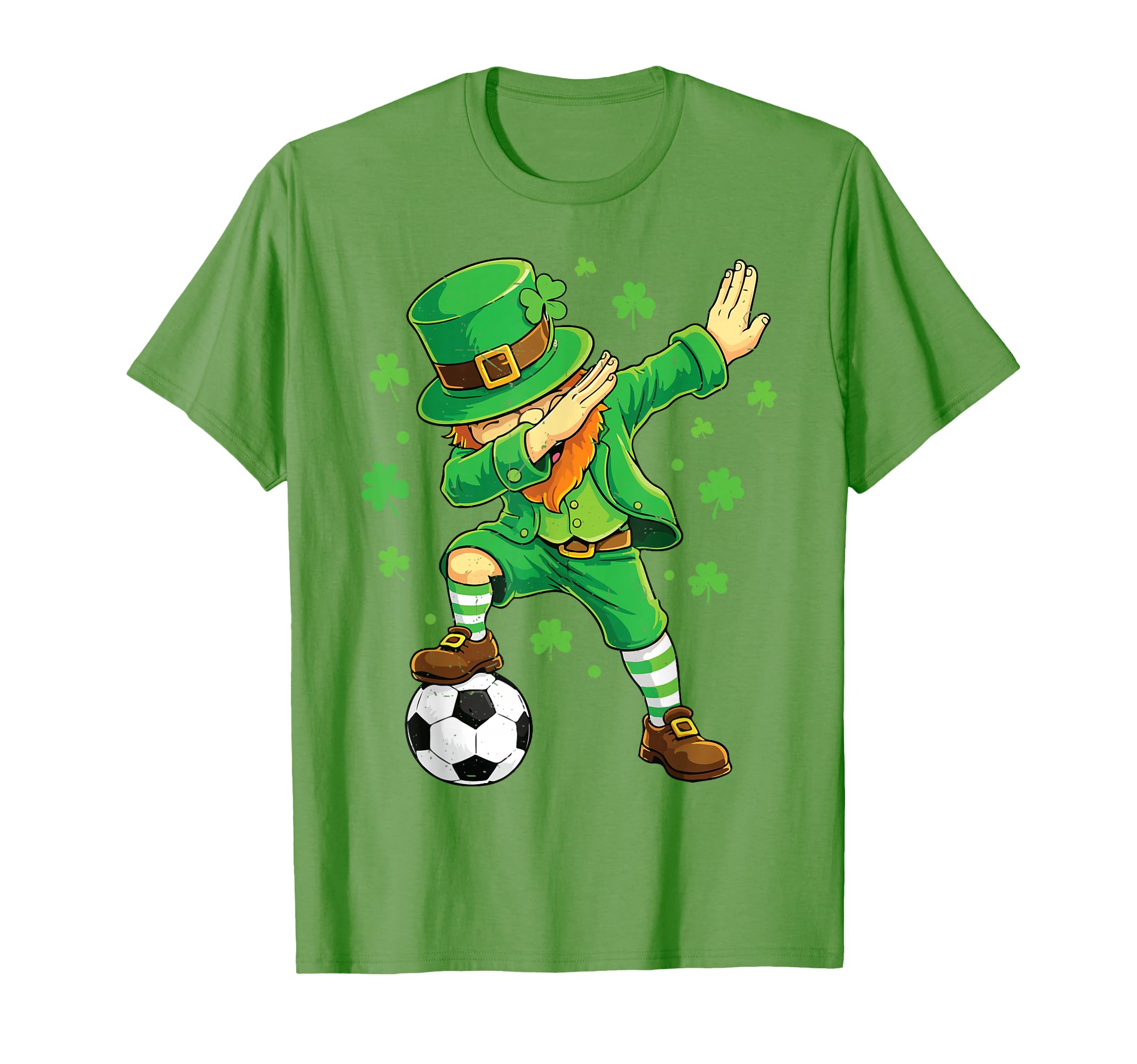 Dabbing Leprechaun Funny Soccer St T-Shirt - Aesthetic Graphic Unisex - T-Shirt, Sweatshirt, Hoodie