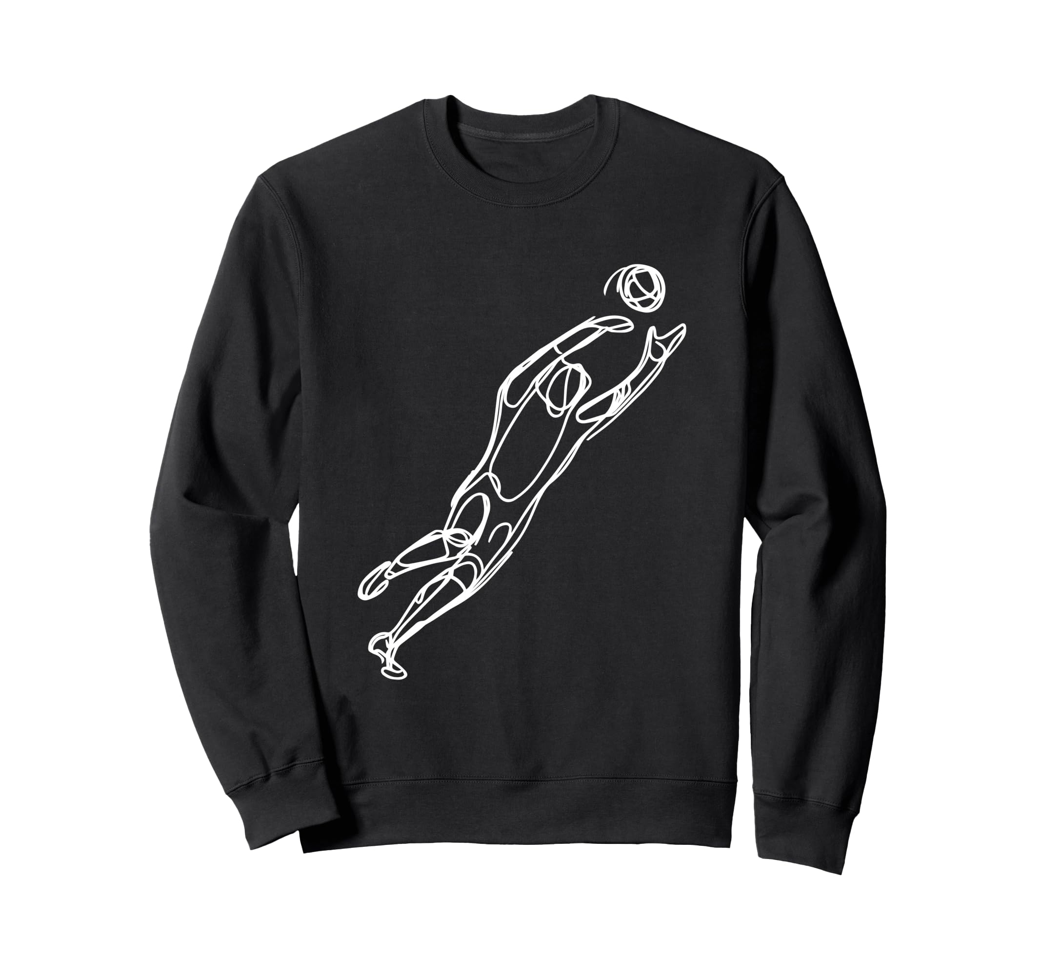 Soccer Goalkeeper Drawing Ball Sport Sweatshirt - Streetwear Style Unisex - T-Shirt, Sweatshirt, Hoodie