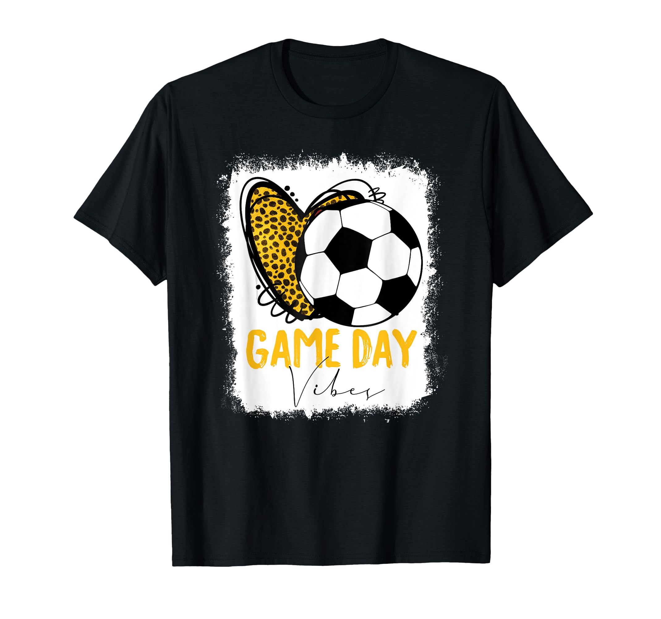 Soccer Game Day Vibes Leopard Soccer T-Shirt - Minimalist Print for Adults - T-Shirt, Sweatshirt, Hoodie