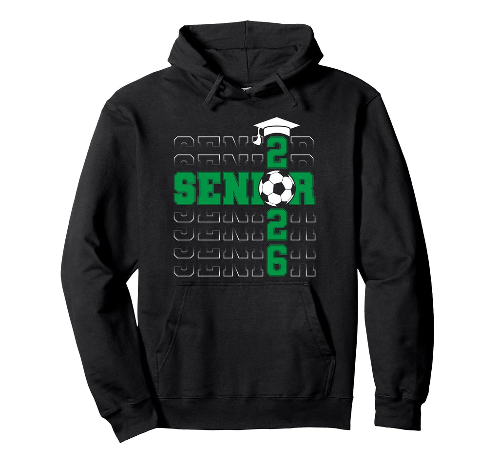 Senior 2026 Graduate Class 2026 Soccer Hoodie - Novelty Apparel for Adults - T-Shirt, Sweatshirt, Hoodie