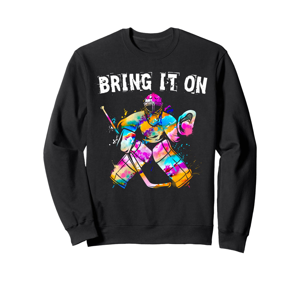 Ice Hockey Player Goalkeeper Ice Sweatshirt - Unique Graphic for Adults - T-Shirt, Sweatshirt, Hoodie
