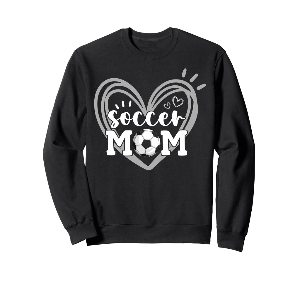 Funny Soccer Mom Heart Soccer Sweatshirt - Fun Novelty Design for Adults - T-Shirt, Sweatshirt, Hoodie