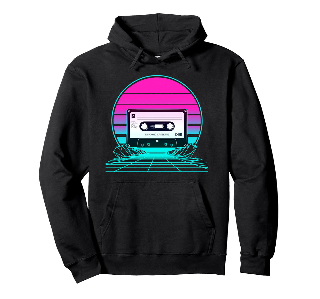 Sunset Cassette Tape Hoodie - Streetwear Style for Adults - T-Shirt, Sweatshirt, Hoodie