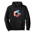 American Flag Soccer Ball Hoodie - Trendy Graphic Men Women - T-Shirt, Sweatshirt, Hoodie