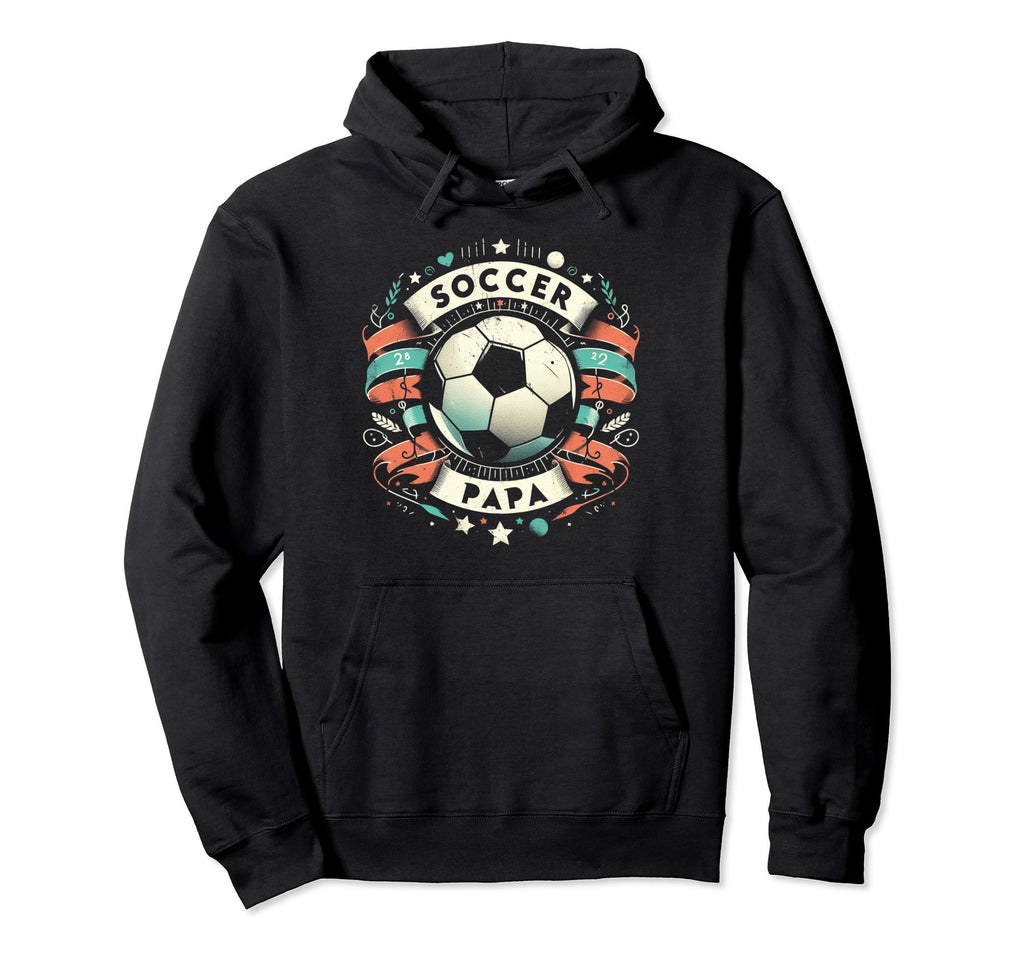 Soccer Papa Family Matching Dad Hoodie - Aesthetic Graphic Men Women - T-Shirt, Sweatshirt, Hoodie