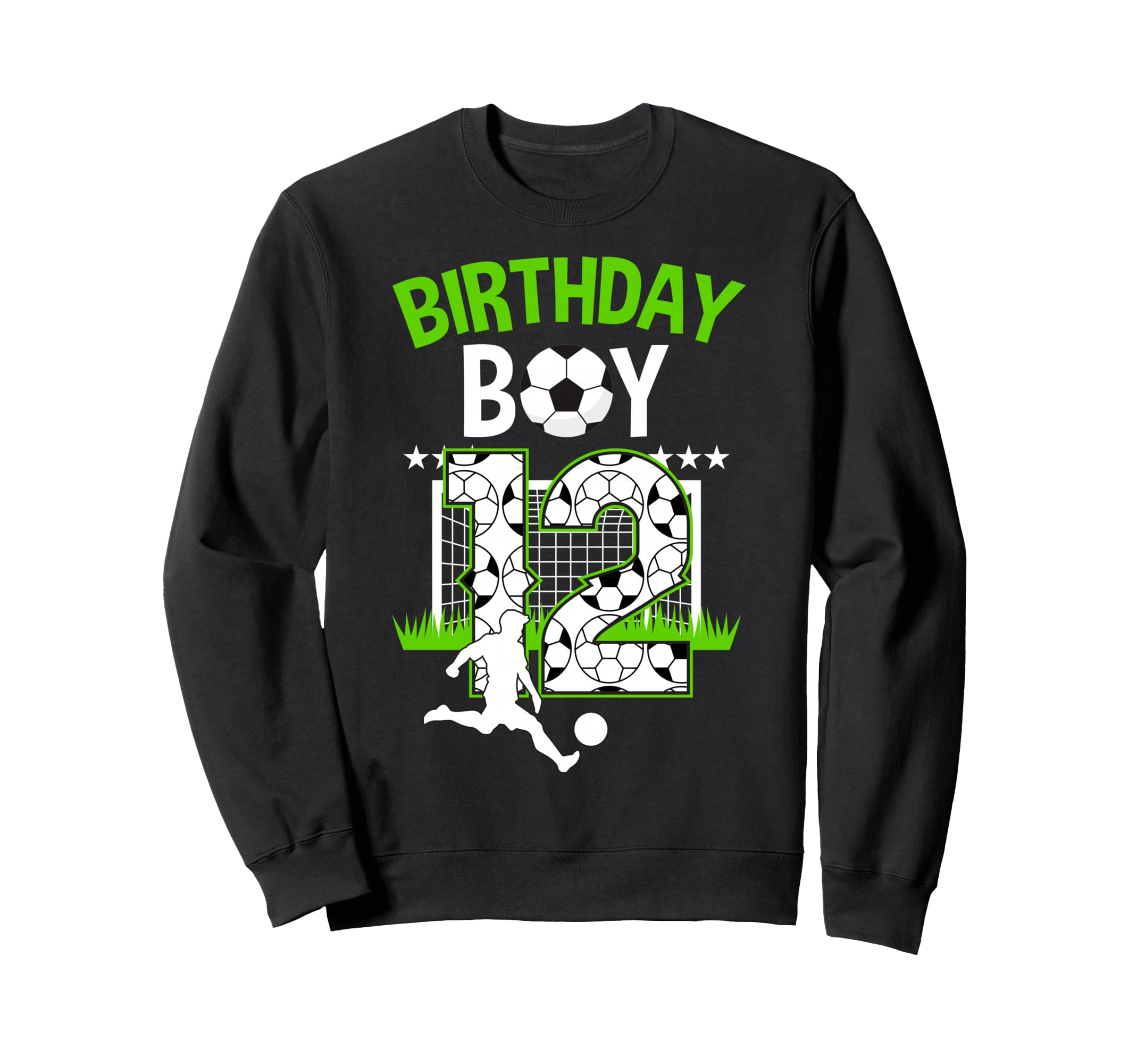Birthday Soccer 12 Year Old Who Sweatshirt - Novelty Apparel Men Women - T-Shirt, Sweatshirt, Hoodie