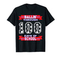 Ballin Through 100 Days School Soccer T-Shirt - Graphic Print for Adults - T-Shirt, Sweatshirt, Hoodie