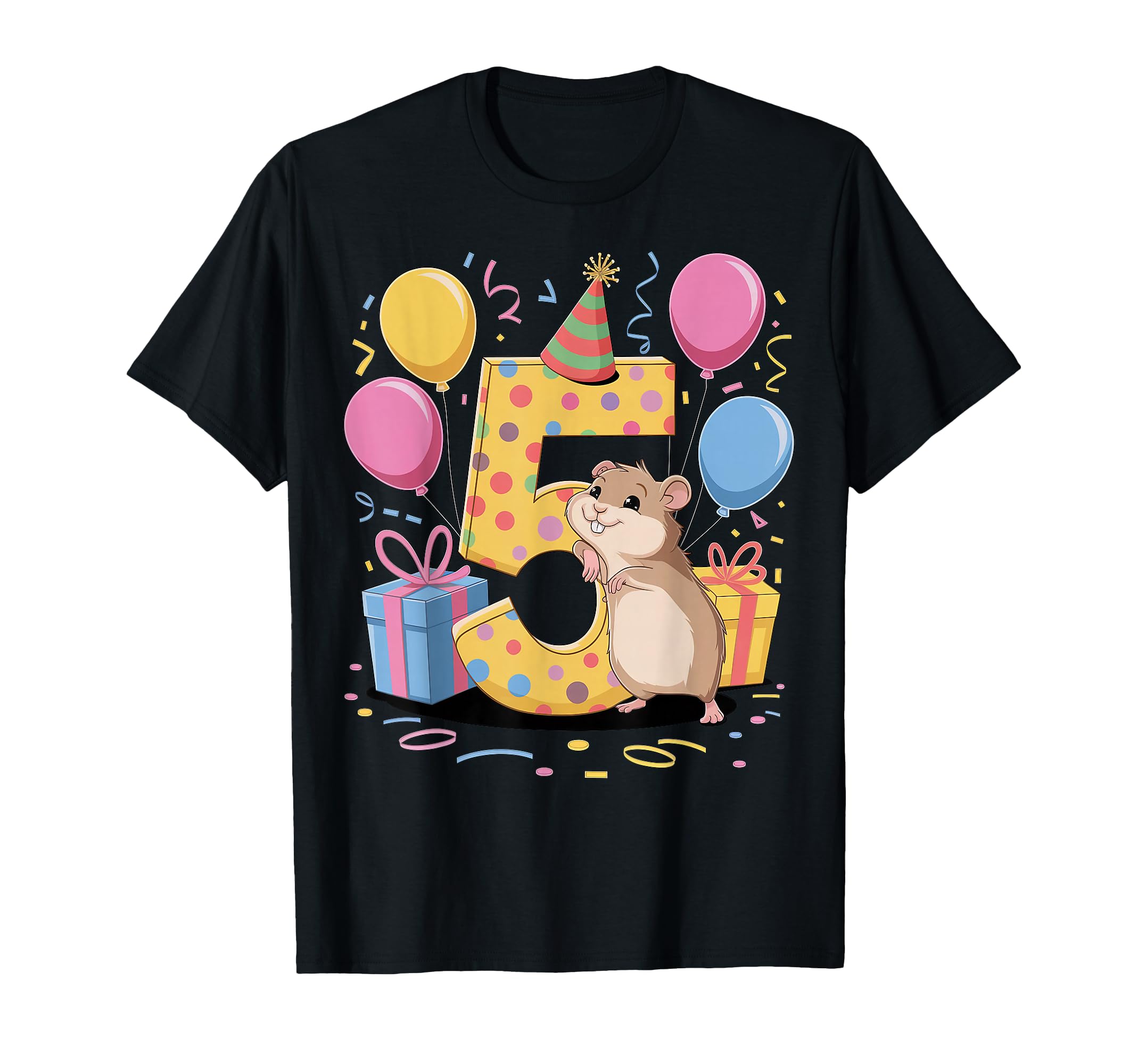 Hamster 5Th Birthday 5 Years Old T-Shirt - Fun Novelty Design Men Women - T-Shirt, Sweatshirt, Hoodie