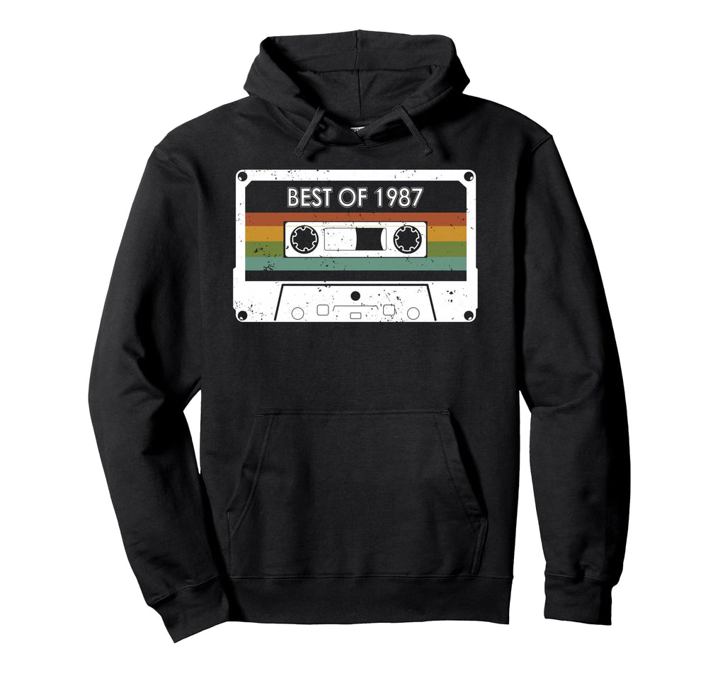 Best 1987 37Th Birthday Cassette Tape Hoodie - Trendy Graphic for Adults - T-Shirt, Sweatshirt, Hoodie