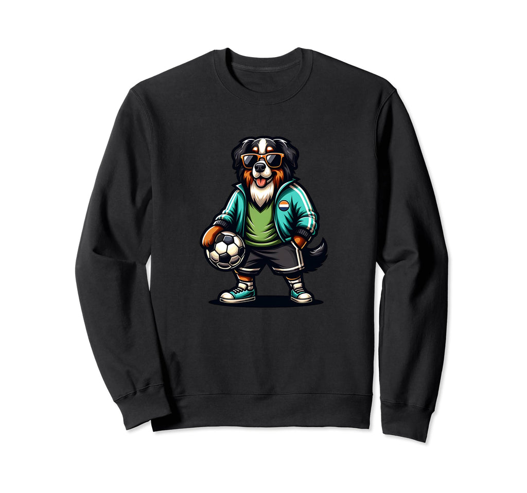 Bernese Mountain Dog Soccer Player Sweatshirt - Trendy Graphic Men Women - T-Shirt, Sweatshirt, Hoodie