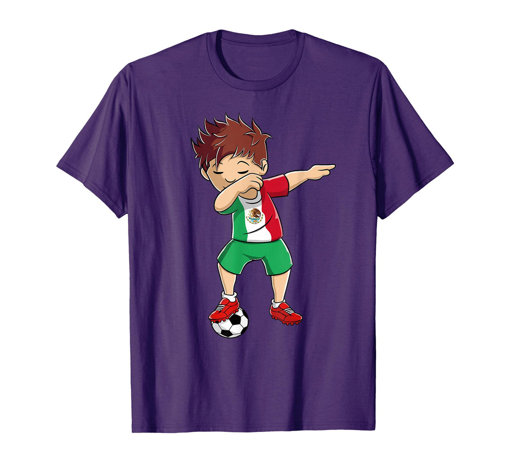 Dabbing Soccer Mexico Mexican T-Shirt - Fun Novelty Design for Adults - T-Shirt, Sweatshirt, Hoodie
