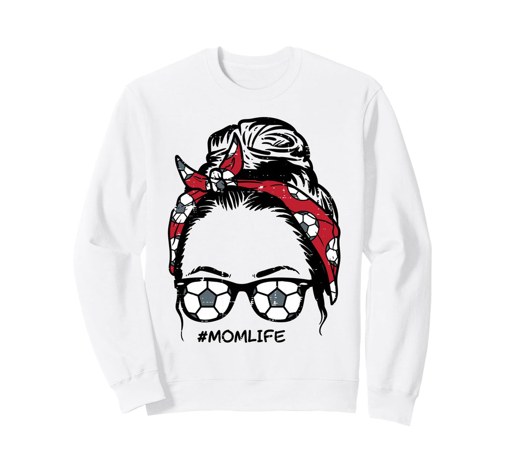 Soccer Bandana Sunglasses Mom Life Sweatshirt - Trendy Graphic Men Women - T-Shirt, Sweatshirt, Hoodie