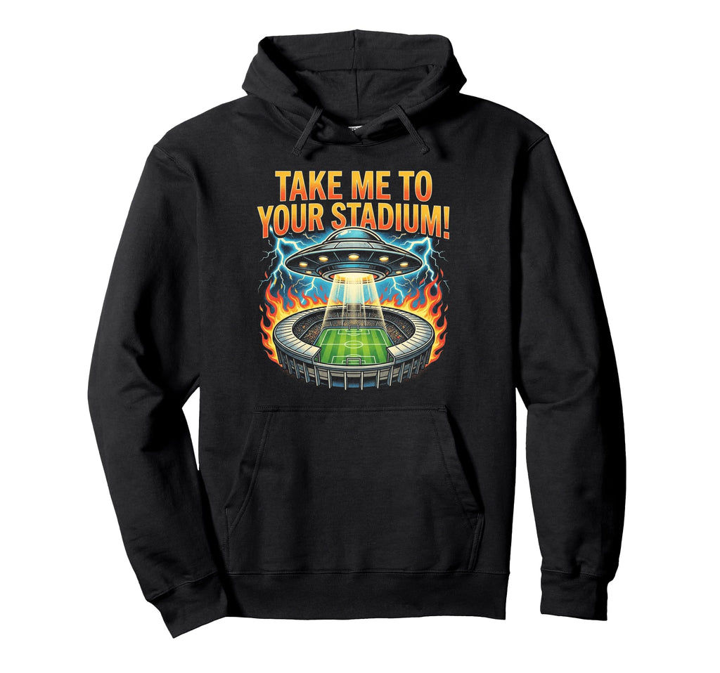 Funny Soccer Ufo Alien Sci Fi Football Hoodie - Trendy Graphic Men Women - T-Shirt, Sweatshirt, Hoodie