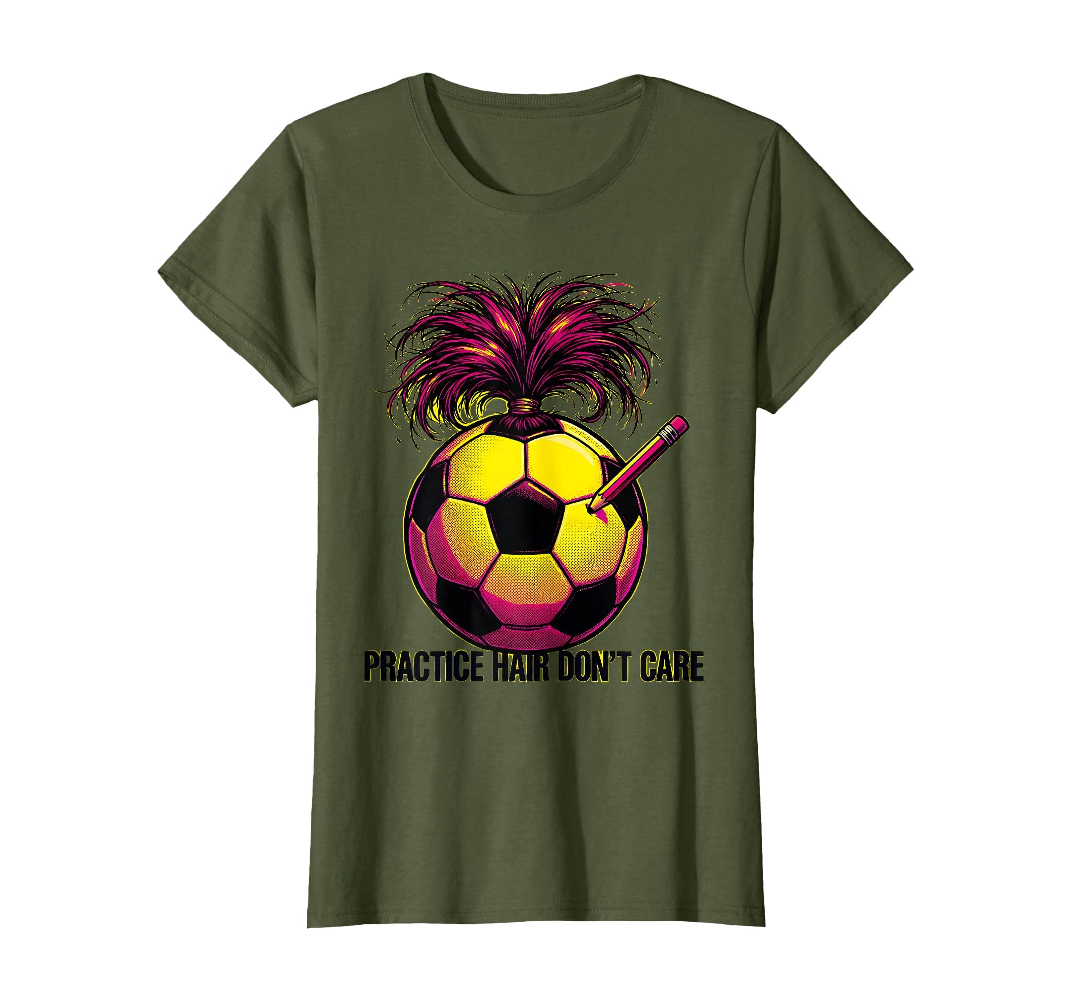 Practice Hair Dont Care Soccer Mom T-Shirt - Fun Novelty Design Unisex - T-Shirt, Sweatshirt, Hoodie