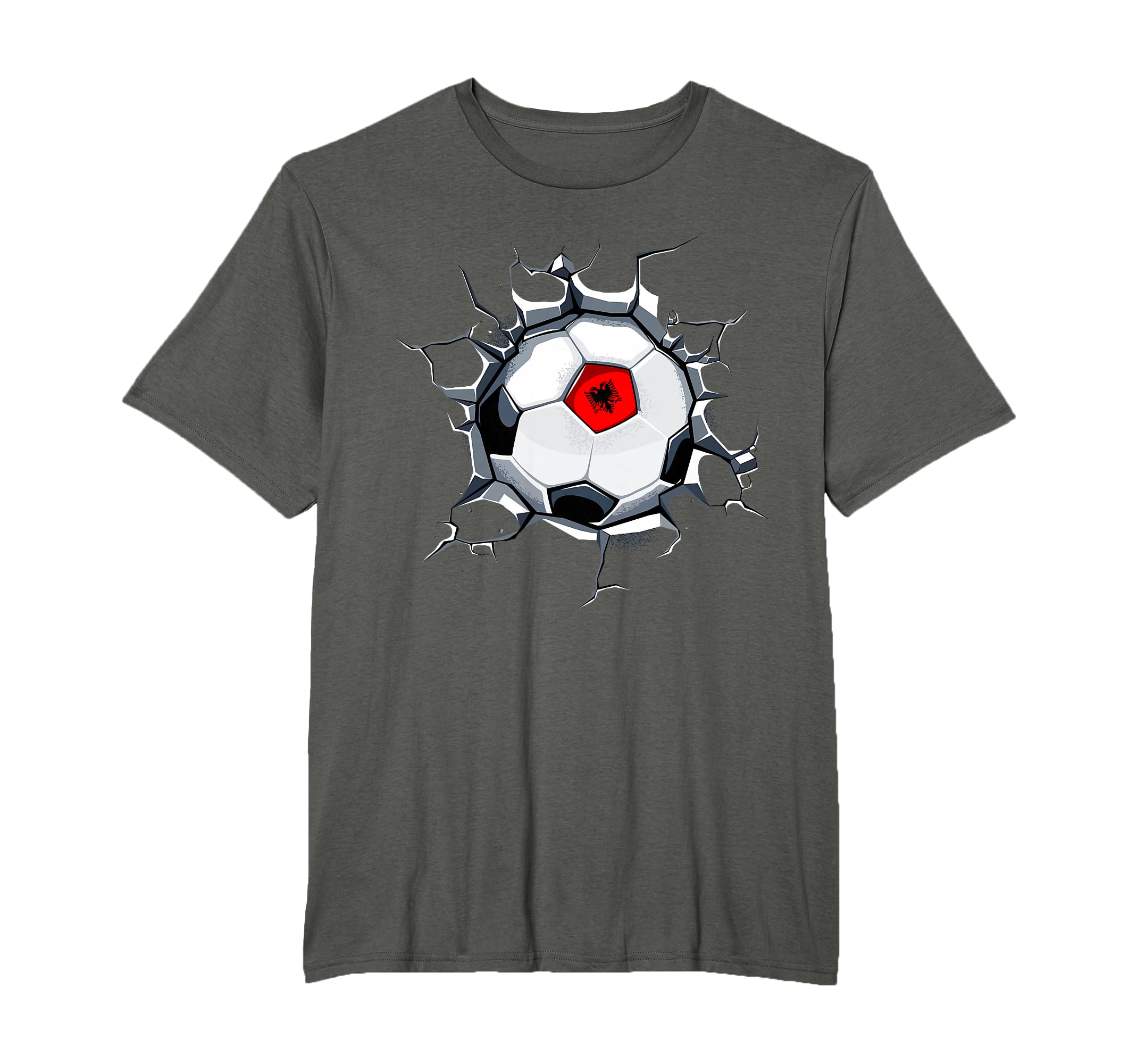 Albania Soccer Fans Jersey Albanian T-Shirt - Custom Art Print for Adults - T-Shirt, Sweatshirt, Hoodie