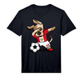 Dabbing Dog Peru Soccer Fans Jersey T-Shirt - Novelty Apparel Unisex - T-Shirt, Sweatshirt, Hoodie