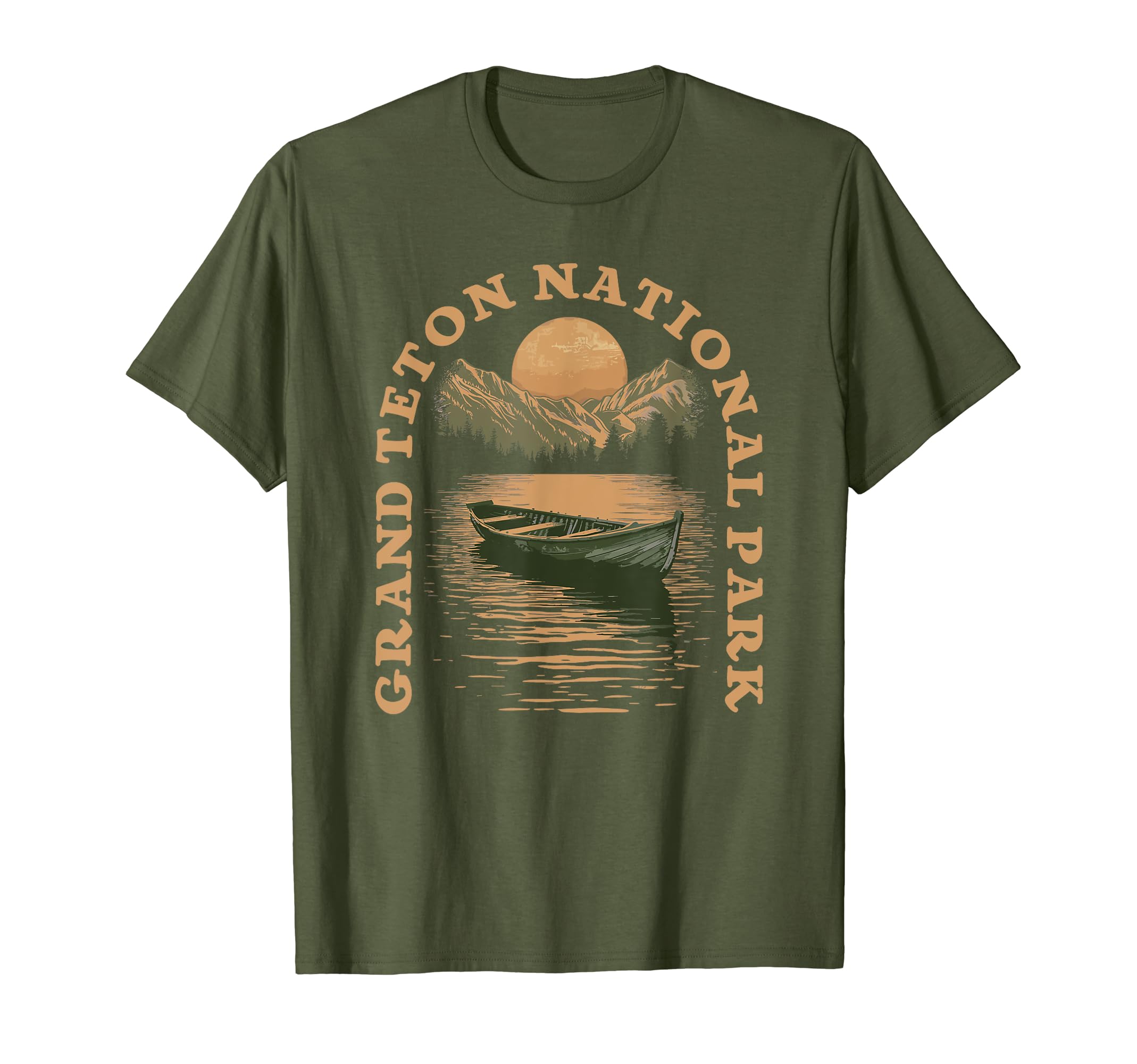 Grand Teton National Park Boat Lake T-Shirt - Unique Graphic Unisex - T-Shirt, Sweatshirt, Hoodie
