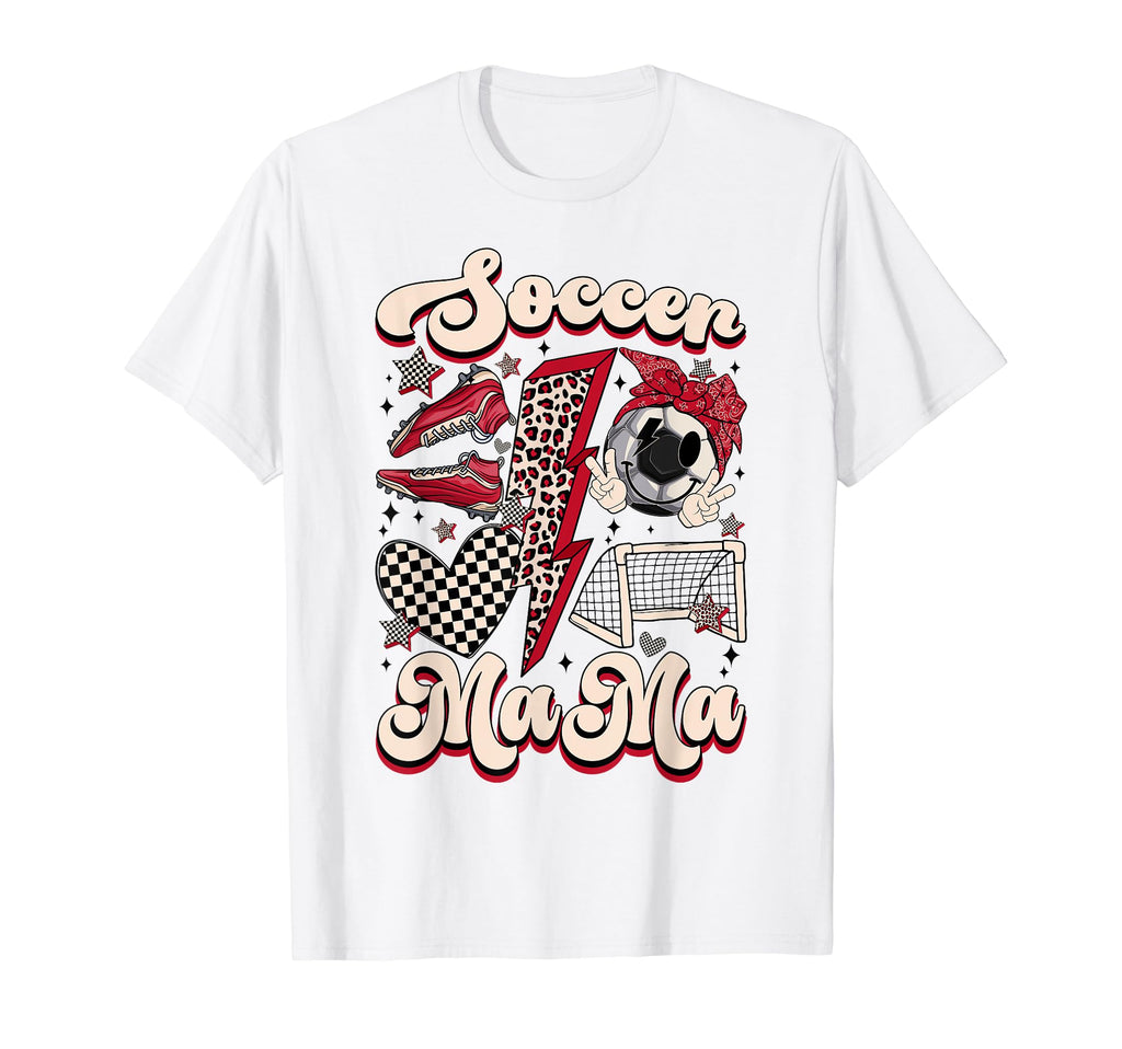 Groovy Soccer Mama Soccer Mom Lover Fan T-Shirt - Unique Graphic Unisex - T-Shirt, Sweatshirt, Hoodie