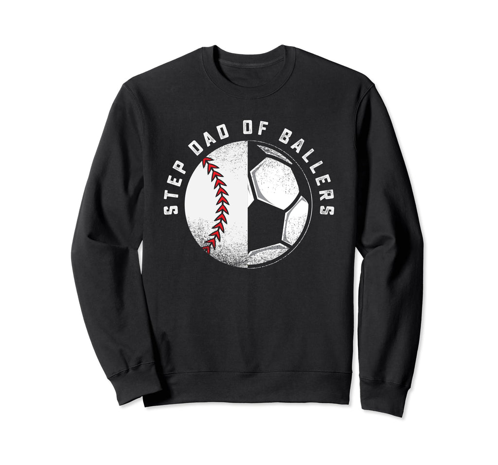 Step Dad Baseball Player Son Sweatshirt - Custom Art Print for Adults - T-Shirt, Sweatshirt, Hoodie