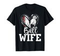 Ball Wife Heart Baseball Soccer Ball Sweatshirt - Novelty Apparel Men Women - T-Shirt, Sweatshirt, Hoodie