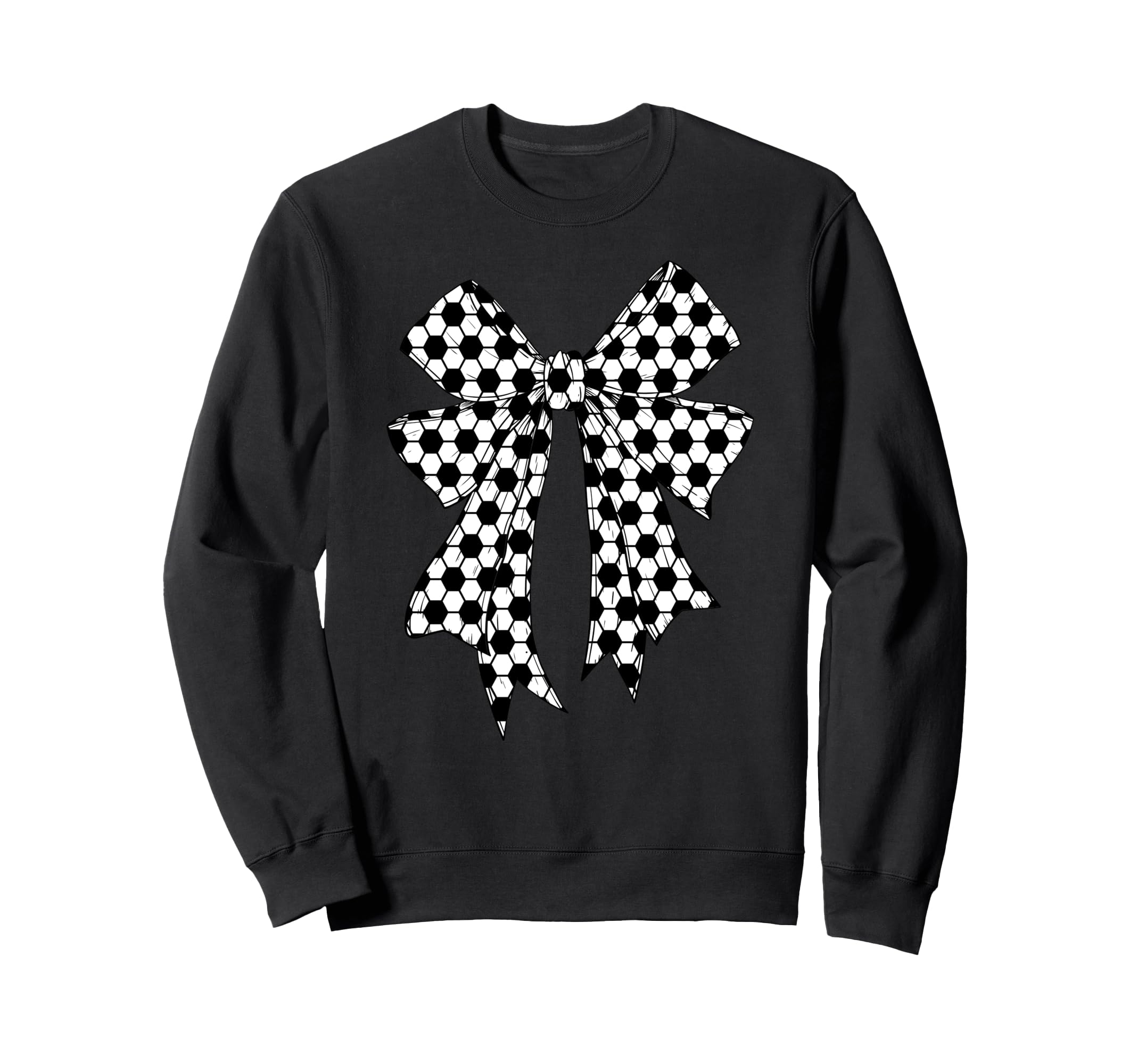 Soccer Ball Coquette Bow Sweatshirt - Casual Everyday Wear for Adults - T-Shirt, Sweatshirt, Hoodie