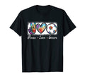 Peace Love Soccer Tie Dye Soccer Lovers T-Shirt - Minimalist Print Unisex - T-Shirt, Sweatshirt, Hoodie