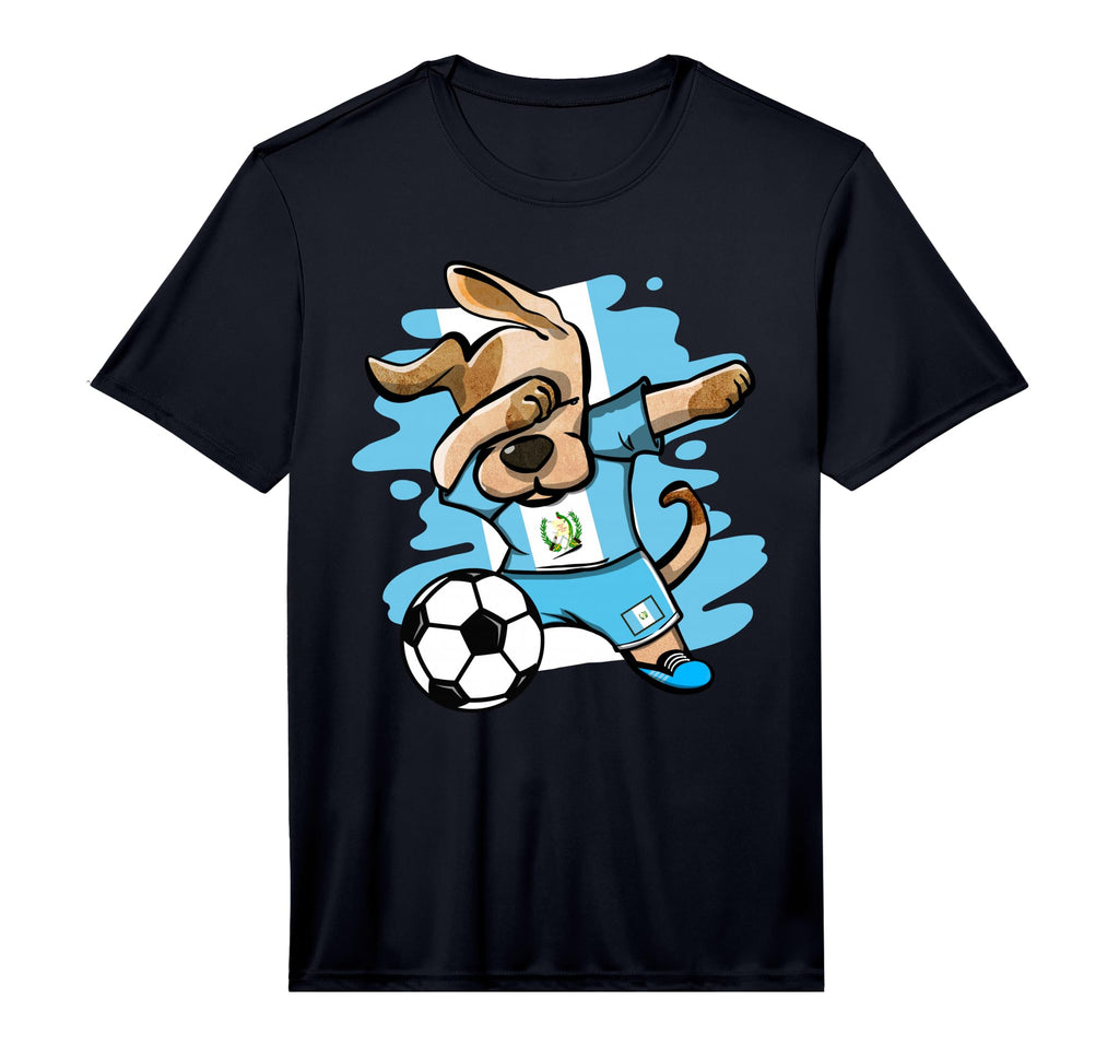 Dabbing Dog Guatemala Soccer Fans T-Shirt - Trendy Graphic for Adults - T-Shirt, Sweatshirt, Hoodie