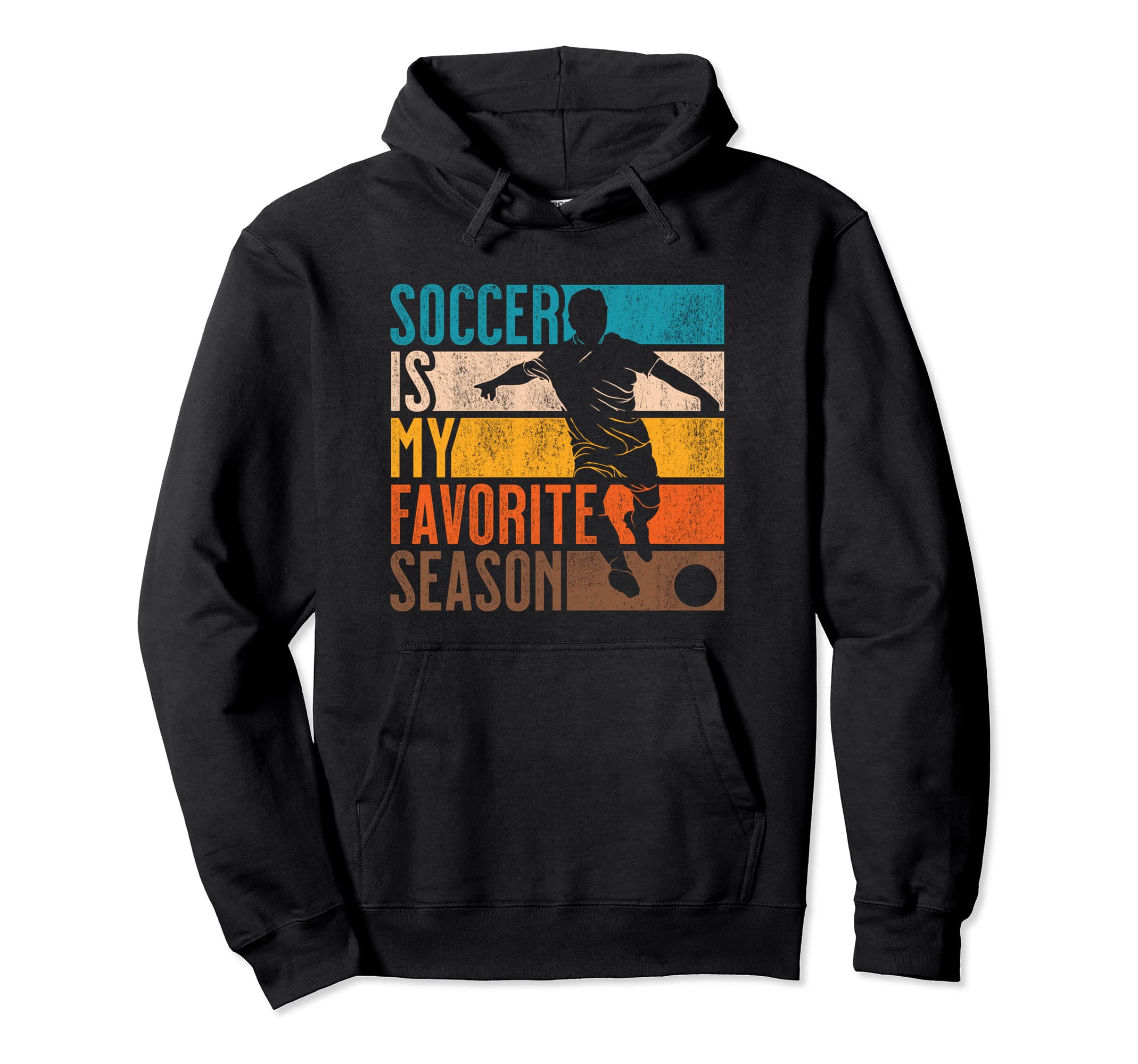 Distressed Soccer Is My Favorite Hoodie - Casual Everyday Wear Unisex - T-Shirt, Sweatshirt, Hoodie
