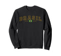 Brasil Flag College Brazil Sweatshirt - Streetwear Style Unisex - T-Shirt, Sweatshirt, Hoodie
