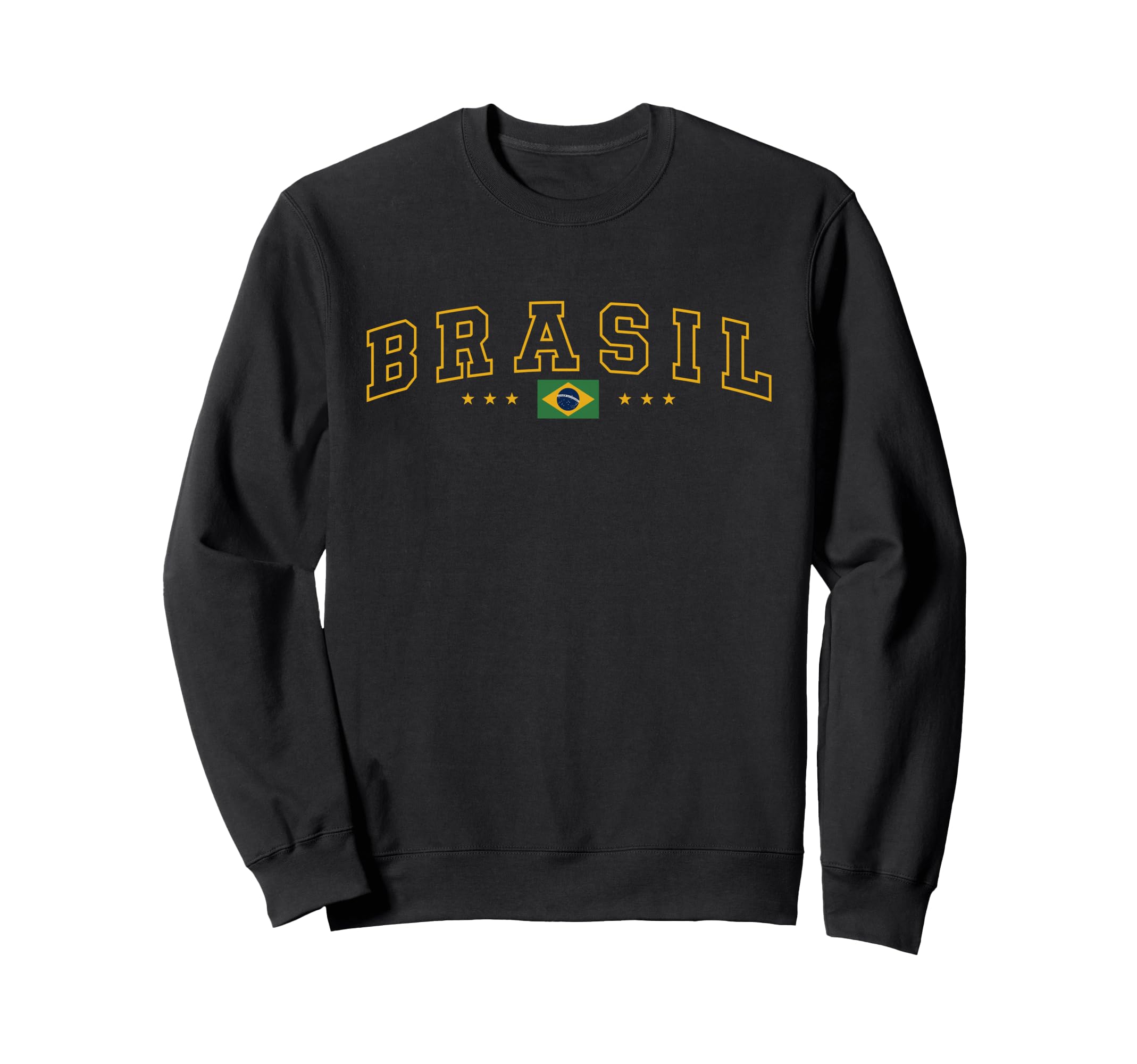 Brasil Flag College Brazil Sweatshirt - Streetwear Style Unisex - T-Shirt, Sweatshirt, Hoodie