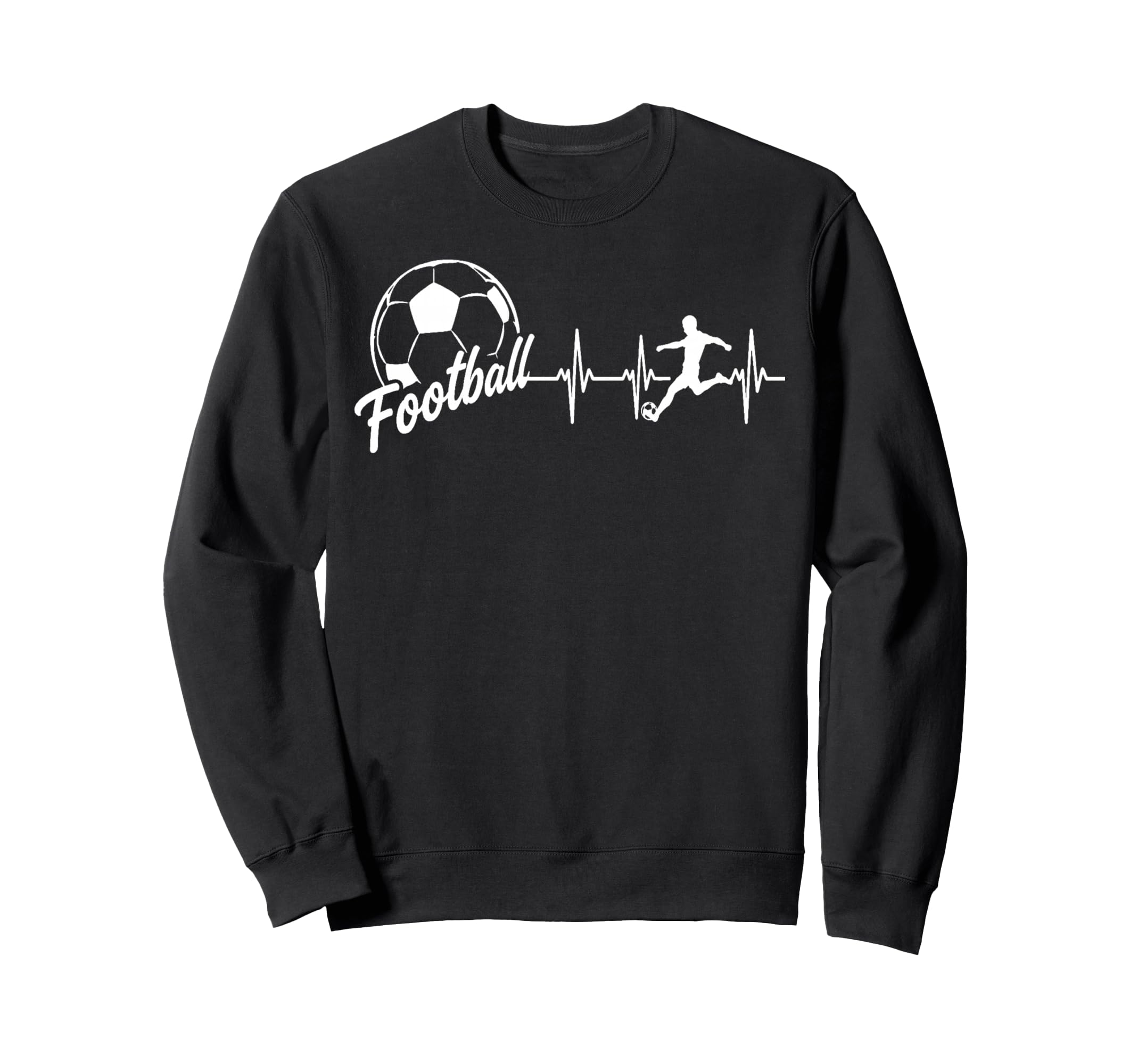 Football Heartbeat Soccer Player Sweatshirt - Streetwear Style Men Women - T-Shirt, Sweatshirt, Hoodie