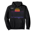 Outrun Synthwave Retrowave Wave Sunset Hoodie - Minimalist Print Men Women - T-Shirt, Sweatshirt, Hoodie