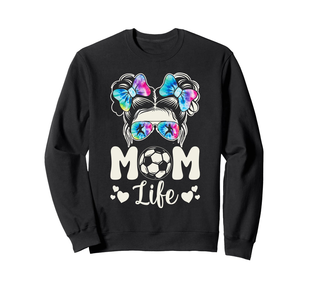 Soccer Karate Mom Life Messy Bun Sweatshirt - Aesthetic Graphic for Adults - T-Shirt, Sweatshirt, Hoodie