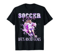 Soccer Lifes About Goals Kicking T-Shirt - Minimalist Print for Adults - T-Shirt, Sweatshirt, Hoodie