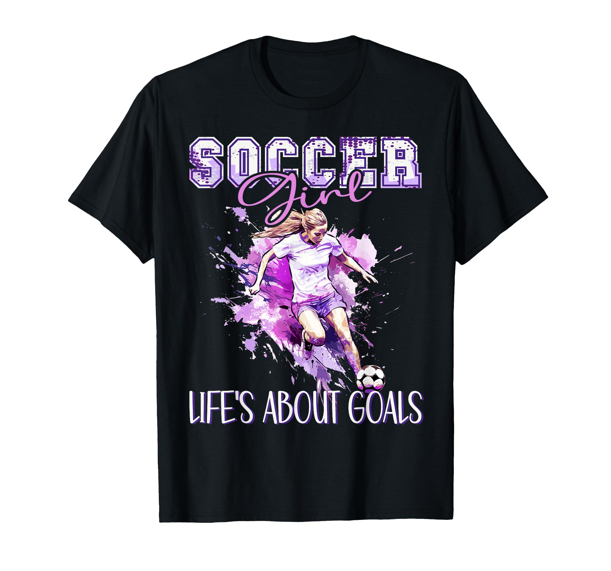 Soccer Lifes About Goals Kicking T-Shirt - Minimalist Print for Adults - T-Shirt, Sweatshirt, Hoodie