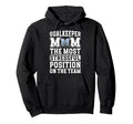 Funny Hockey Goalkeeper Mom Hockey Keeper Hoodie - Minimalist Print Unisex - T-Shirt, Sweatshirt, Hoodie