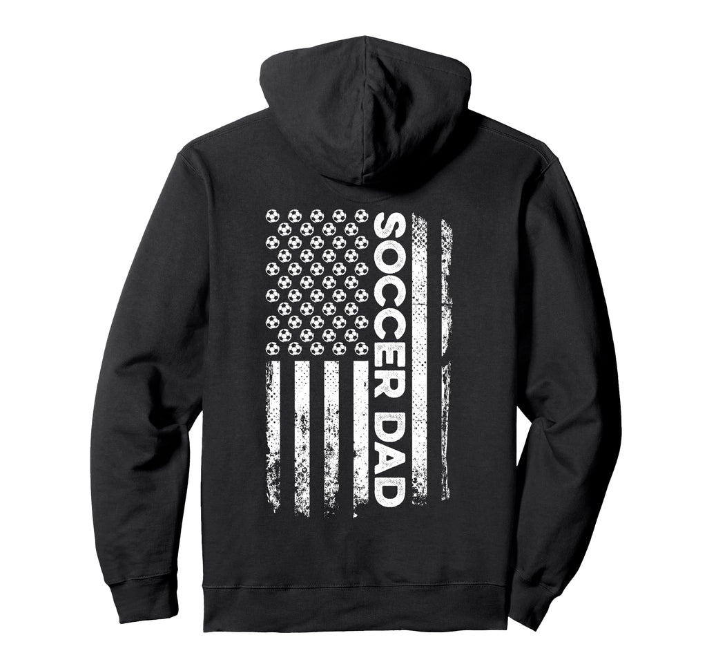 Soccer Dad American Flag Patriotic Hoodie - Custom Art Print Unisex - T-Shirt, Sweatshirt, Hoodie