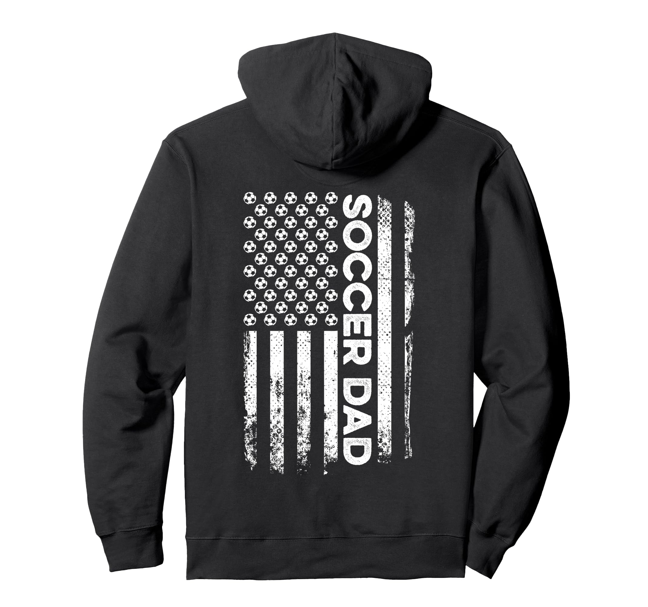 Soccer Dad American Flag Patriotic Hoodie - Custom Art Print Unisex - T-Shirt, Sweatshirt, Hoodie