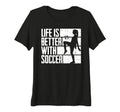 Womens Funny Life Is Better Soccer Tri T-Shirt - Trendy Graphic Men Women - T-Shirt, Sweatshirt, Hoodie