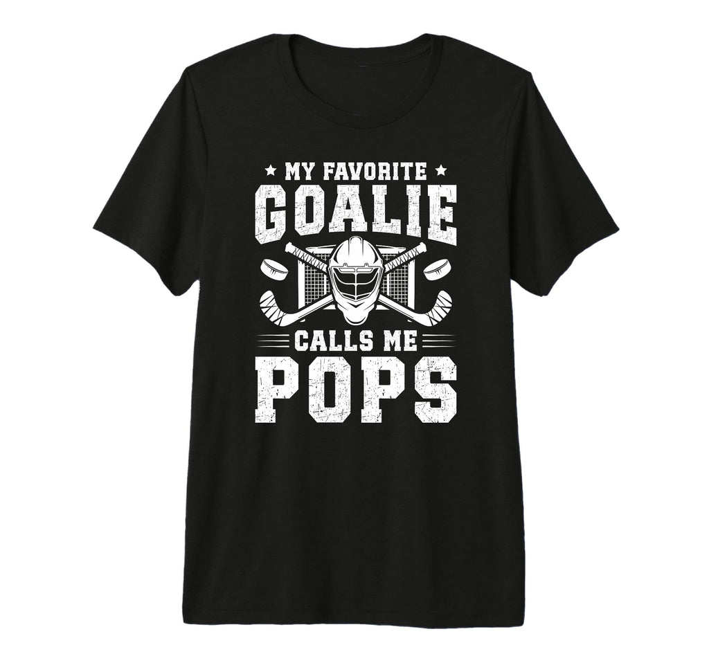 Mens Proud Hockey Goalie Pops Ice Hockey T-Shirt - Graphic Print Unisex - T-Shirt, Sweatshirt, Hoodie