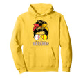 Busy Raising Ballers Messy Bun Hoodie - Fun Novelty Design for Adults - T-Shirt, Sweatshirt, Hoodie