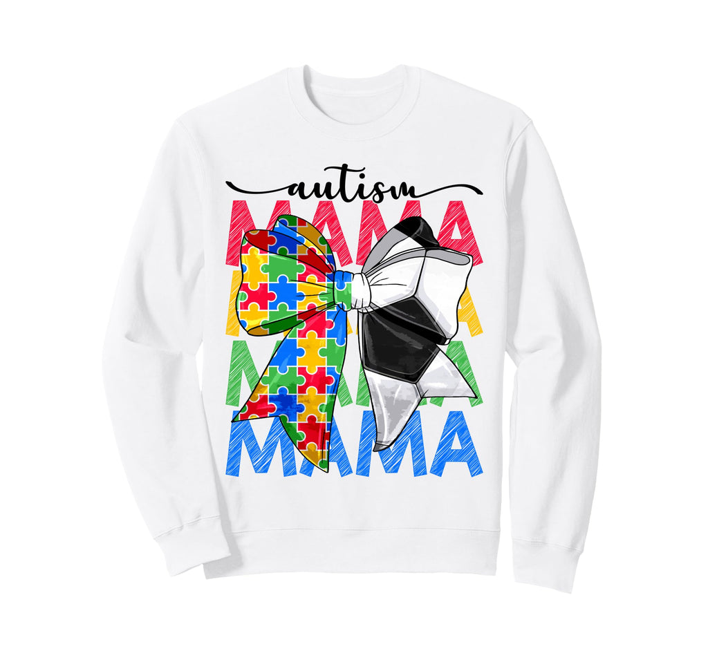 Autism Mama Autism Awareness Coquette Sweatshirt - Streetwear Style Unisex - T-Shirt, Sweatshirt, Hoodie