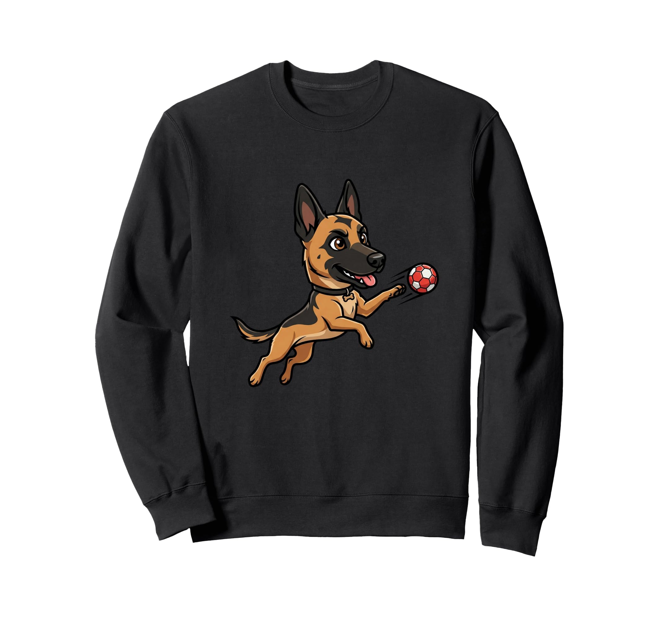 Soccer Ball German Shepherd Dog Play Sweatshirt - Graphic Print Unisex - T-Shirt, Sweatshirt, Hoodie