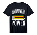 Zimbabwe Flag Zimbabwean Power Battery T-Shirt - Aesthetic Graphic Unisex - T-Shirt, Sweatshirt, Hoodie