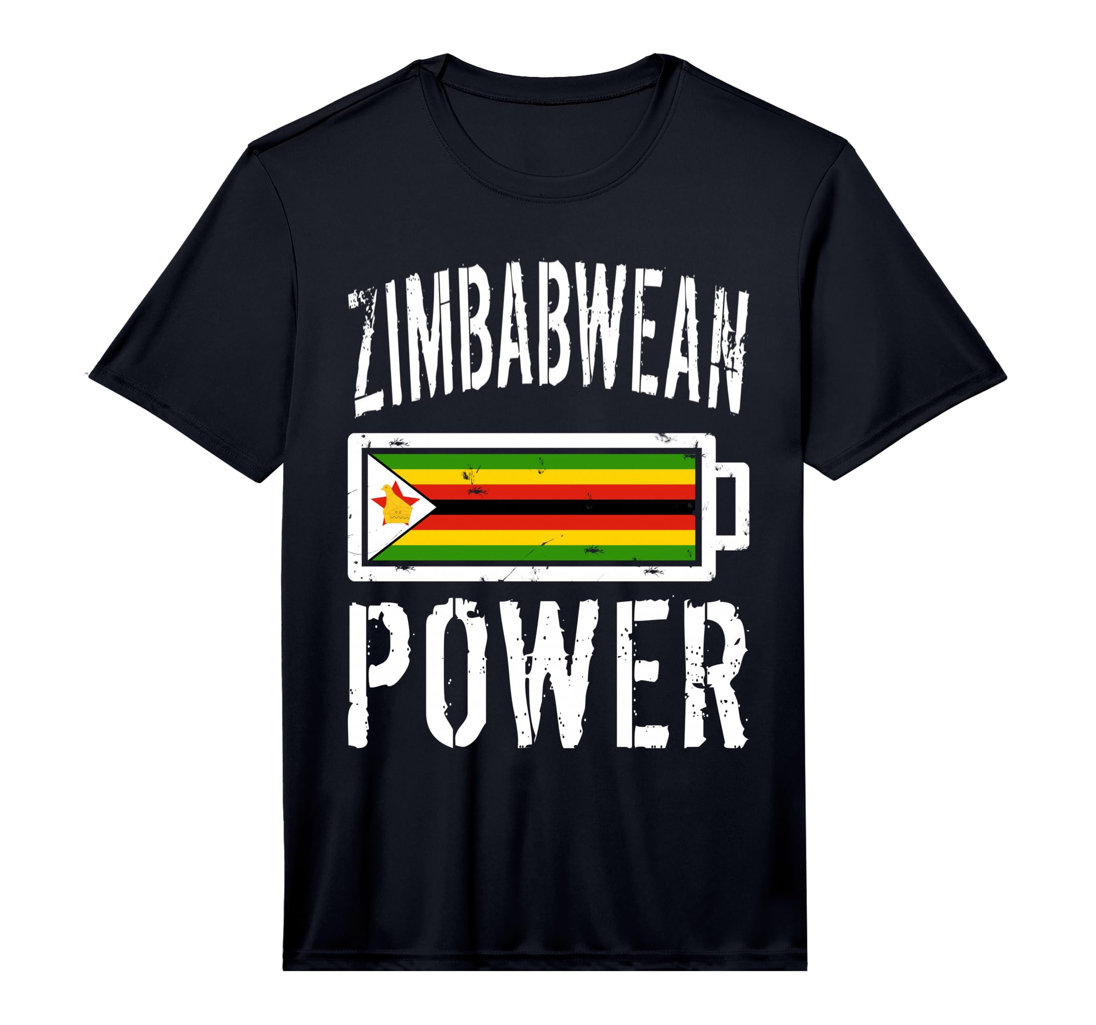 Zimbabwe Flag Zimbabwean Power T-Shirt - Fun Novelty Design for Adults - T-Shirt, Sweatshirt, Hoodie