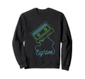Eighties Cassette Tape Music Sweatshirt - Casual Everyday Wear Men Women - T-Shirt, Sweatshirt, Hoodie